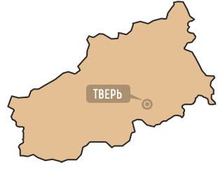 Карта твери черно белая